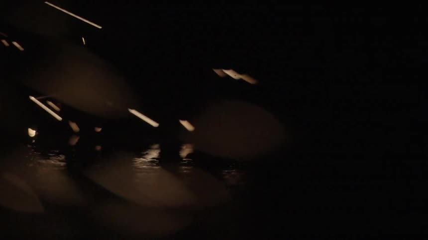 Sparks hitting the floor in a dark environment
