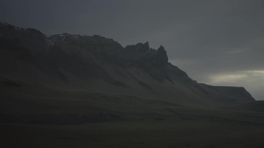 A large rocky mountain