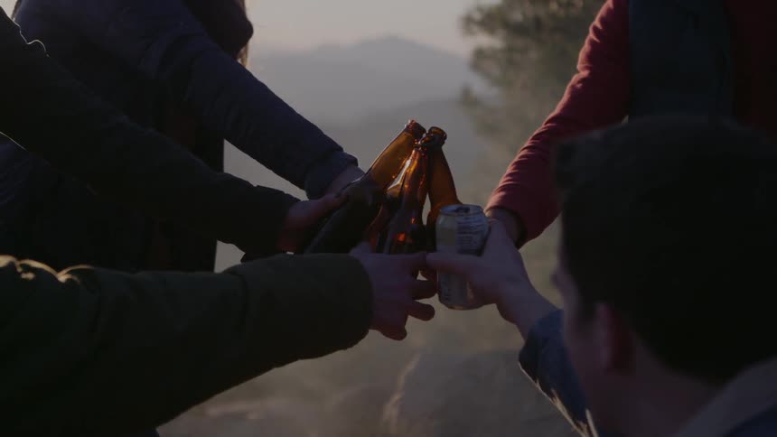 People sharing a toast together