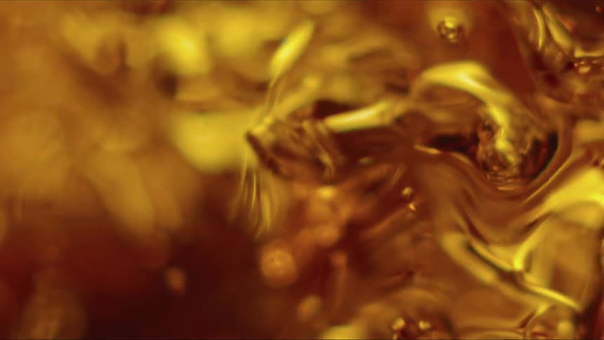Brown liquid moves around