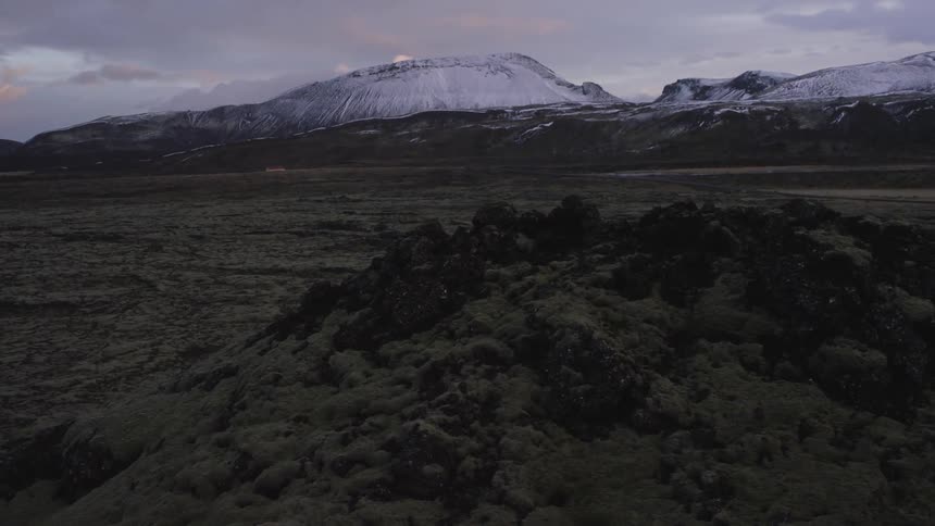 A landscape view of sparsely vegetated open lands
