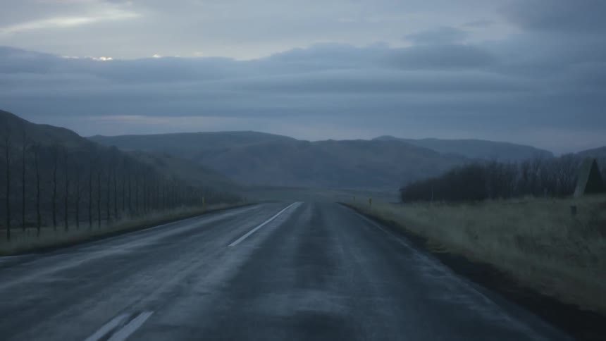 A two lane highway