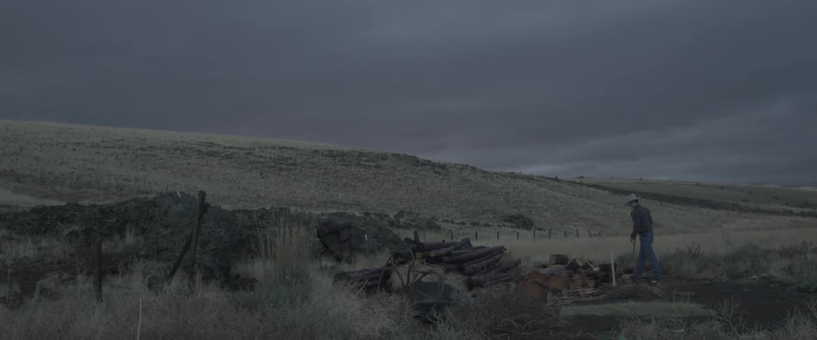 A man chopping wood on his farm