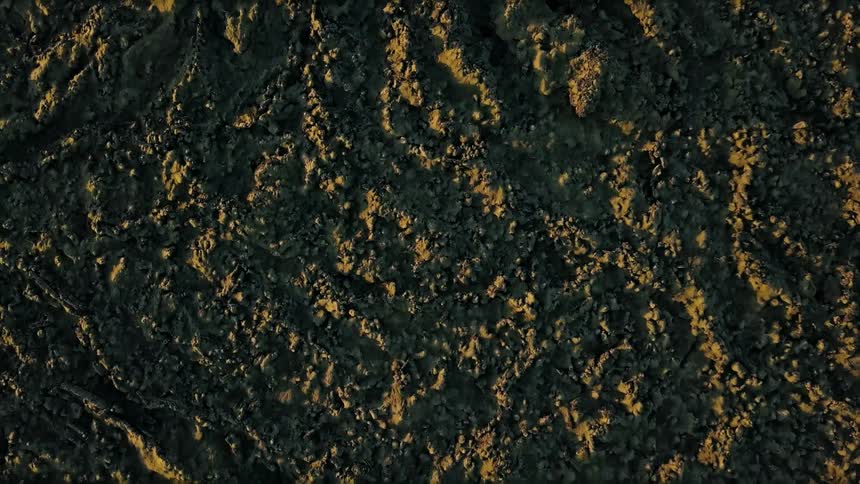 Lava field in Iceland drone shot