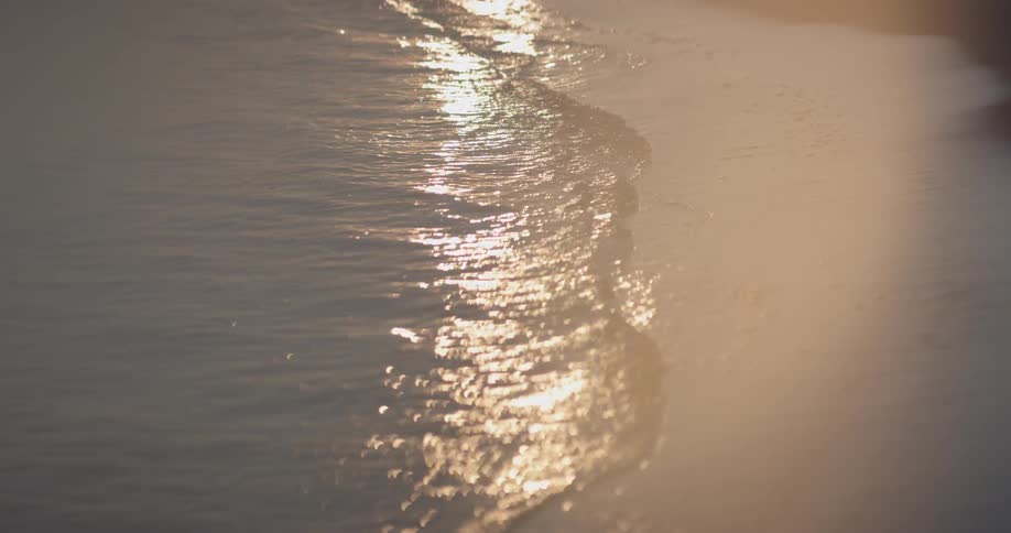 Small waves wash ashore