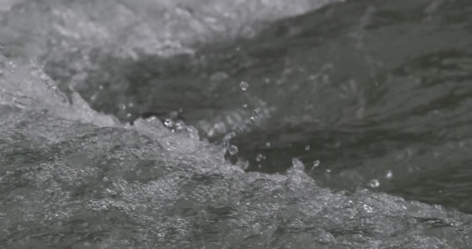 Water rapids flow in a river