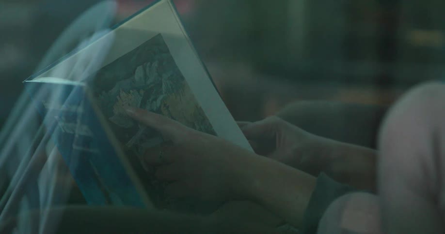 Woman reads a picture book to a child