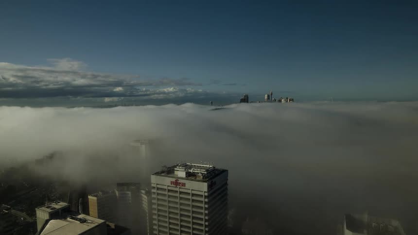 Timelapse of a cloud sea over City