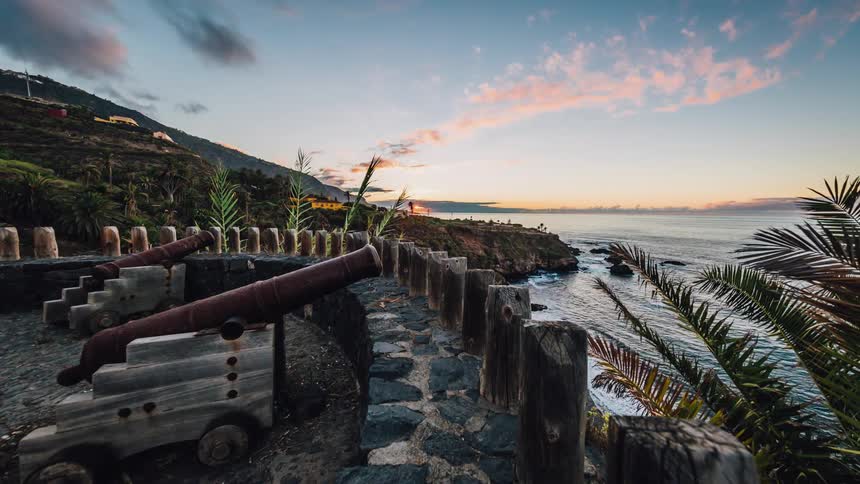 Cannons near a river