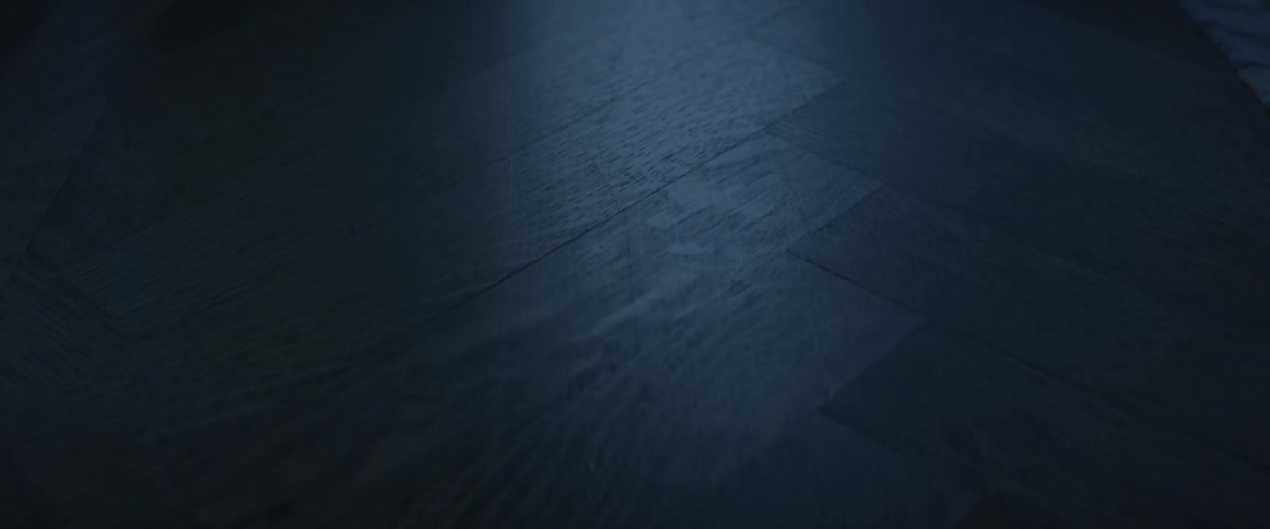 Hardwood flooring in a dark room