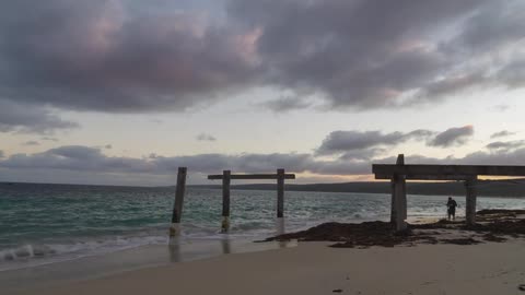 Time lapse of Sunrise at old Pier