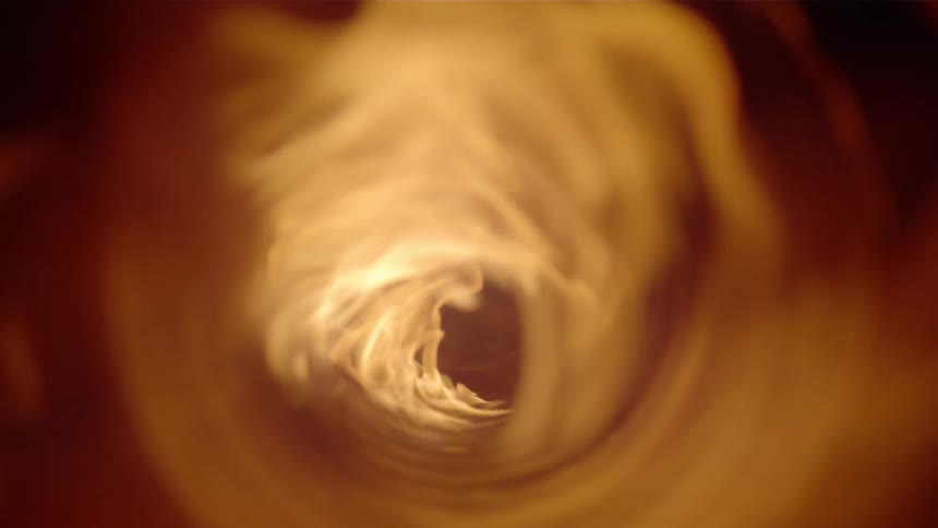 Fire floods a tube