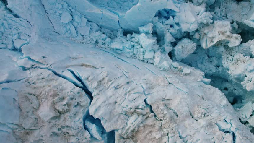 A cracked glacier