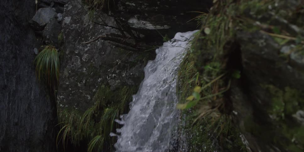 A waterfall in the daytime