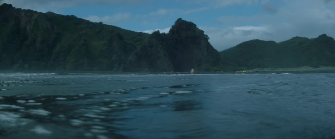 The water is rough by this coast
