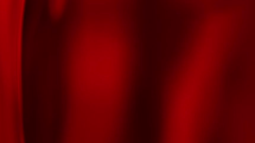 A red fluid ripples and flows