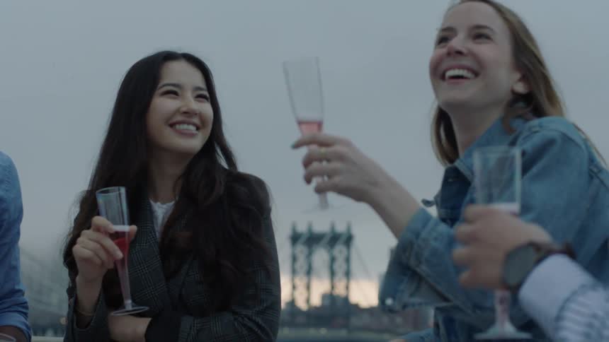 People are having fun talking and drinking