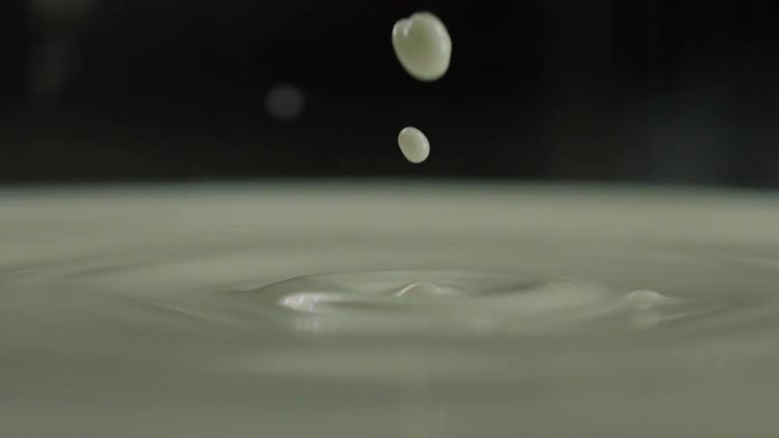 Liquid drops and send out ripples