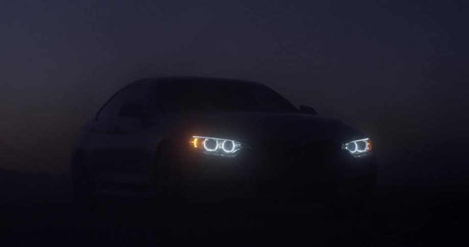 Car driving in the middle of the night