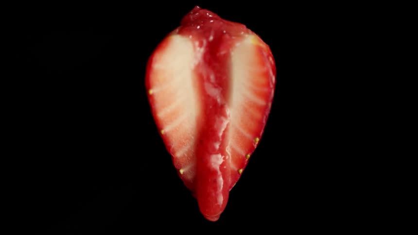 Jam in a strawberry half
