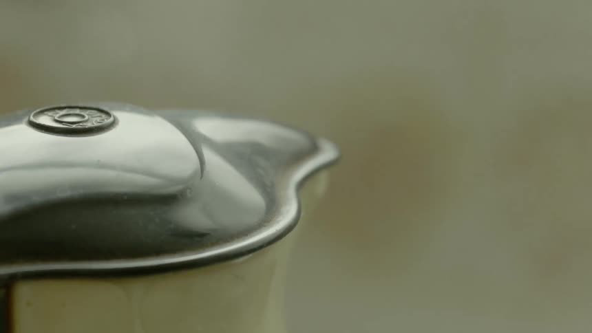 Steam is rising from this container