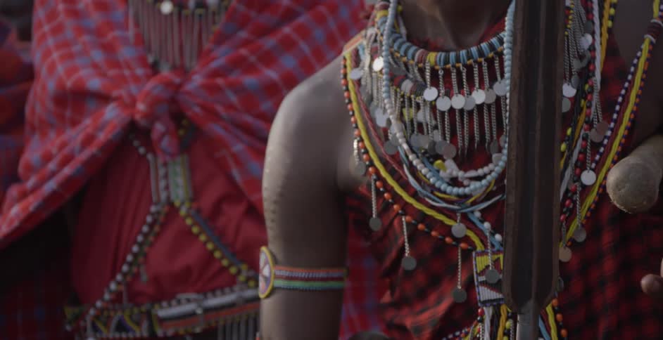 Maasai holding a spear