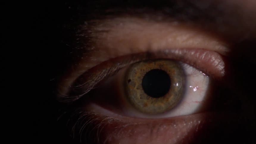 Close up video of someone opening and closing their eye