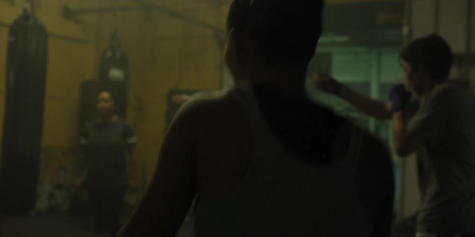 Women practicing punches