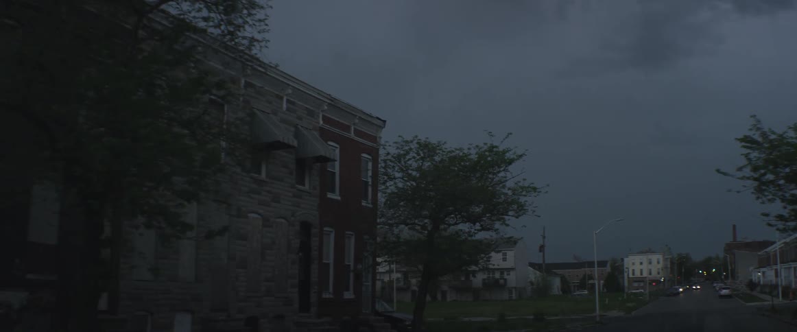 View of the city on a rainy day