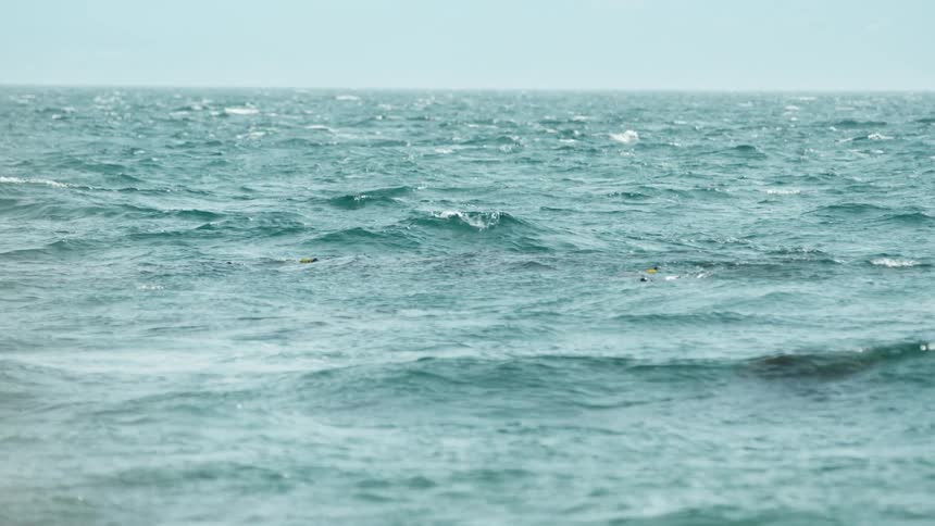 Ocean waves ripple and flow
