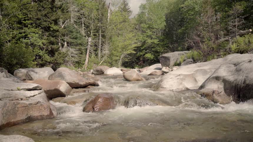 A river over rocks