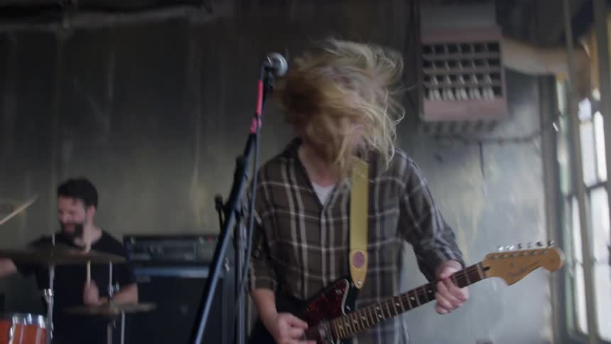 A rock band performs