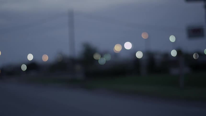 A city at dusk
