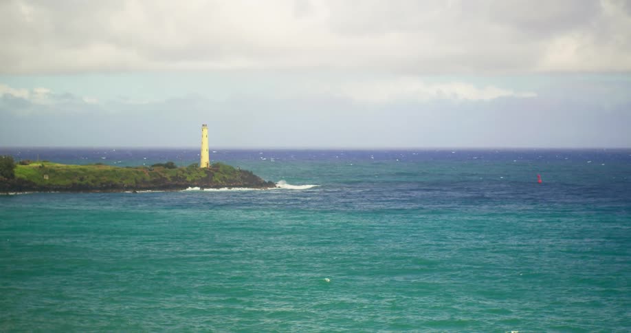 A lighthouse overlooking the ocean