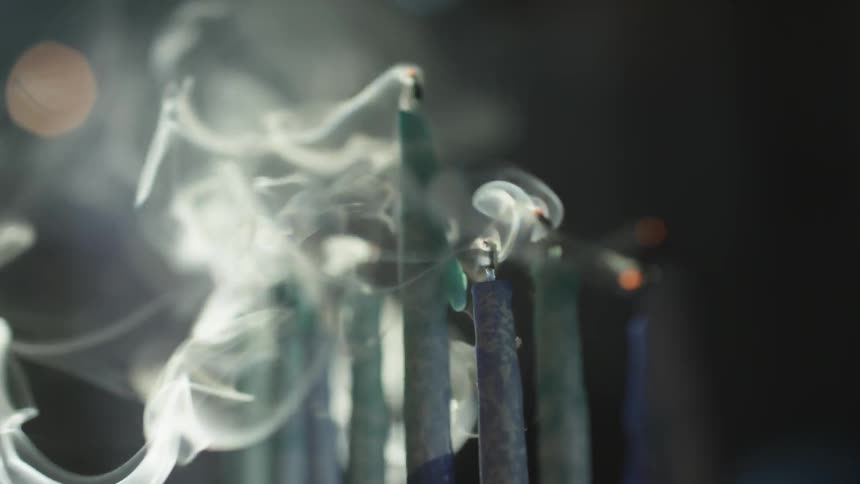 Candles being blown out
