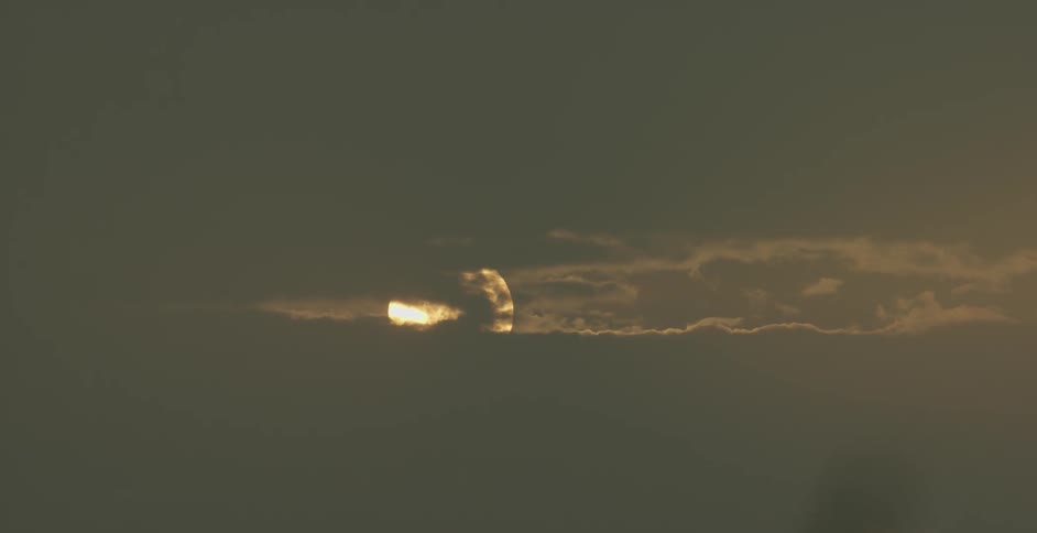 Clouds cover the sun