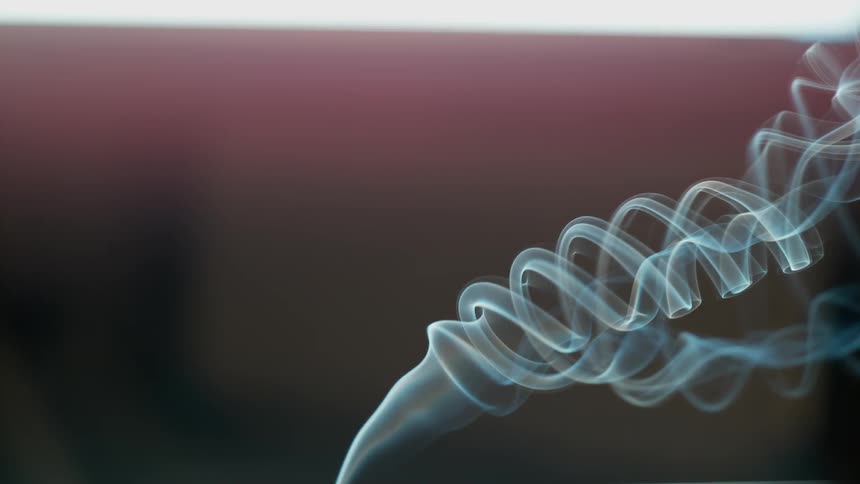 White vapors float upward