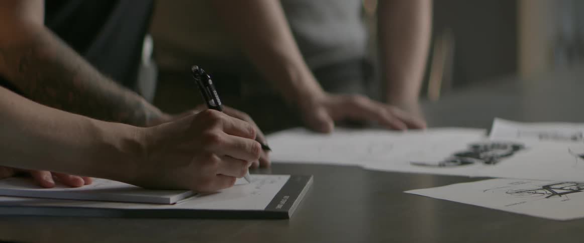 People make notes on paper