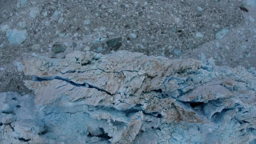 A close up of an iceberg