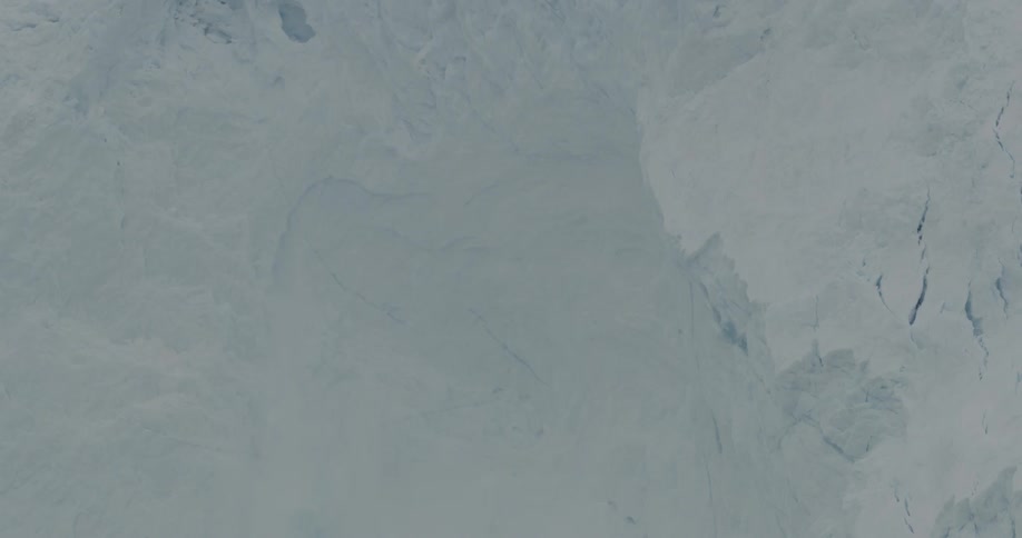 Snow collapses to form an avalanche in the wilderness