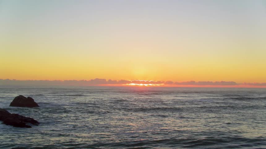 Sunset over the ocean