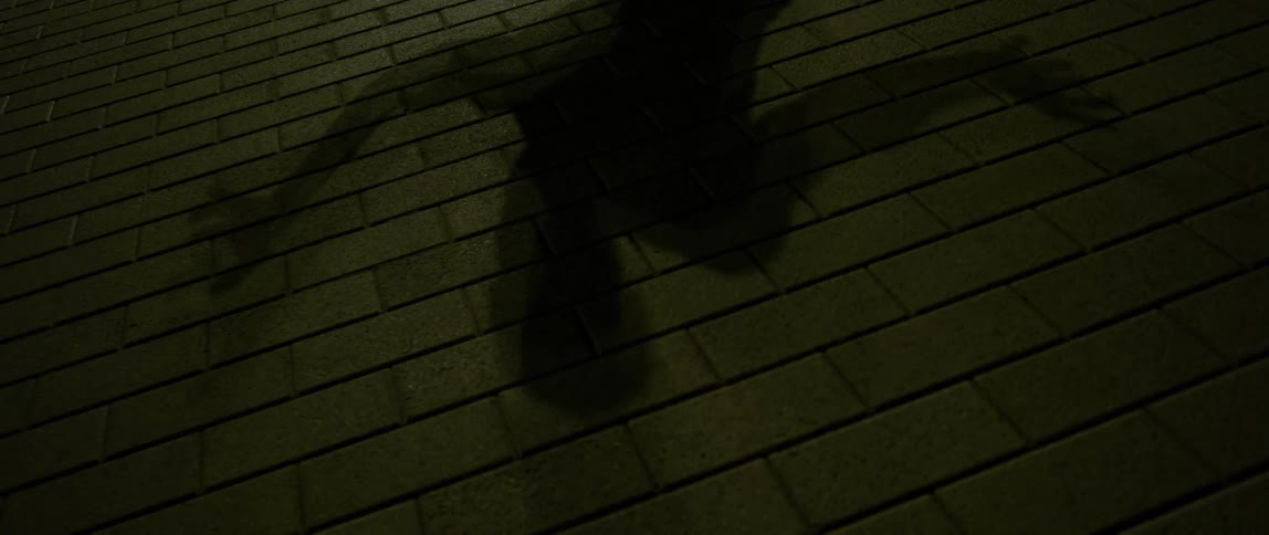 A man is making his shadow dance