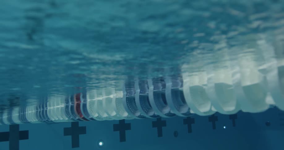 Water ripples in a swimming pool