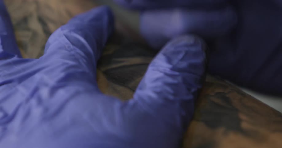 A person getting a tattoo