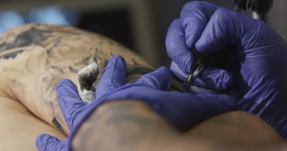 A person getting a tattoo