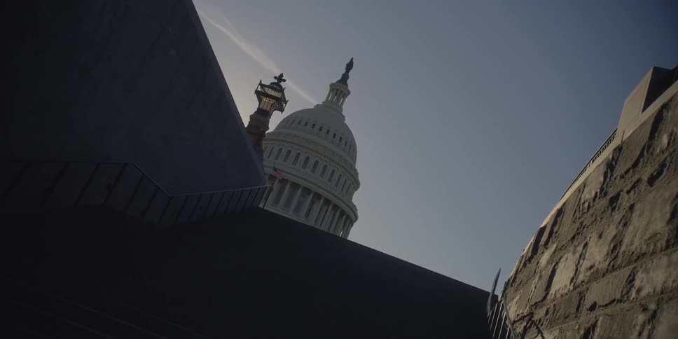 Government building with a staircase in front of it