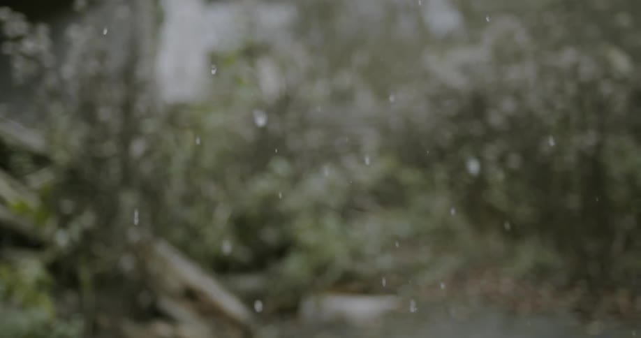 Rain is falling down