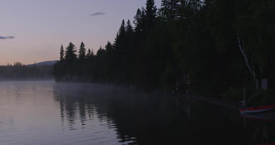 Water ripples on a lake at sunset