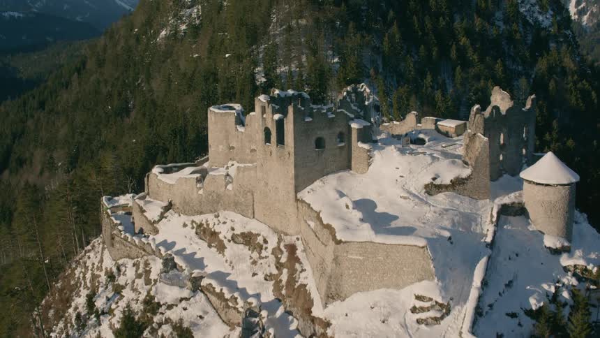 A castle on a mountain
