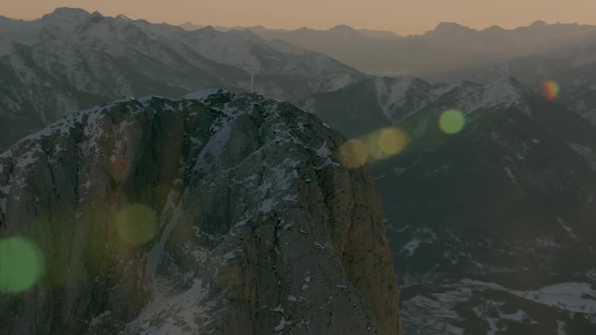A cross on a mountain